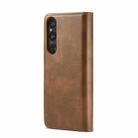 For Sony Xperia 1 VI DG.MING Crazy Horse Texture Detachable Magnetic Leather Phone Case(Brown) - 3