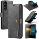 For Sony Xperia 1 VI DG.MING Crazy Horse Texture Detachable Magnetic Leather Phone Case(Grey) - 1