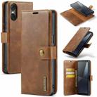 For Sony Xperia 10 VI DG.MING Crazy Horse Texture Detachable Magnetic Leather Phone Case(Brown) - 1