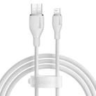 Baseus Pudding Series 2.4A USB to 8 Pin Fast Charging Data Cable, Length:1.2m(White) - 1