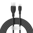 Baseus Pudding Series 2.4A USB to 8 Pin Fast Charging Data Cable, Length:2m(Black) - 1