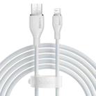Baseus Pudding Series 2.4A USB to 8 Pin Fast Charging Data Cable, Length:2m(White) - 1
