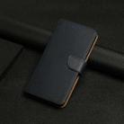 For OPPO Reno12 Pro 5G Global HT02 Genuine Leather Fingerprint-proof Flip Phone Case(Blue) - 2