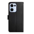 For OPPO Reno13 Global HT02 Genuine Leather Fingerprint-proof Flip Phone Case(Black) - 3