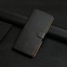 For OPPO Reno13 F 4G / 5G HT02 Genuine Leather Fingerprint-proof Flip Phone Case(Black) - 2