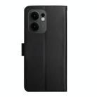 For OPPO Reno13 F 4G / 5G HT02 Genuine Leather Fingerprint-proof Flip Phone Case(Black) - 3