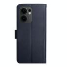 For OPPO Reno13 F 4G / 5G HT02 Genuine Leather Fingerprint-proof Flip Phone Case(Blue) - 3