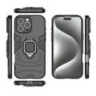 For iPhone 16 Pro Max Shockproof PC + TPU Holder Phone Case(Black) - 3