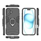 For iPhone 16 Plus Shockproof PC + TPU Holder Phone Case(Black) - 3