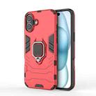 For iPhone 16 Plus Shockproof PC + TPU Holder Phone Case(Red) - 1