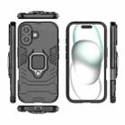 For iPhone 16 Shockproof PC + TPU Holder Phone Case(Black) - 3