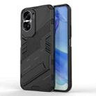 For Honor 90 Lite 5G Global Punk Armor 2 in 1 PC + TPU Phone Case with Holder(Black) - 1