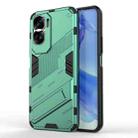 For Honor 90 Lite 5G Global Punk Armor 2 in 1 PC + TPU Phone Case with Holder(Green) - 1