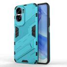 For Honor 90 Lite 5G Global Punk Armor 2 in 1 PC + TPU Phone Case with Holder(Blue) - 1