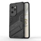 For Honor 100 Pro 5G Punk Armor 2 in 1 PC + TPU Phone Case with Holder(Black) - 1