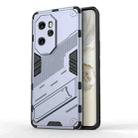 For Honor 100 Pro 5G Punk Armor 2 in 1 PC + TPU Phone Case with Holder(Grey) - 1