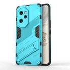 For Honor 100 Pro 5G Punk Armor 2 in 1 PC + TPU Phone Case with Holder(Blue) - 1