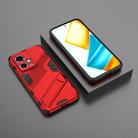 For Honor 90 GT 5G Punk Armor 2 in 1 PC + TPU Phone Case with Holder(Red) - 2