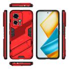 For Honor 90 GT 5G Punk Armor 2 in 1 PC + TPU Phone Case with Holder(Red) - 3