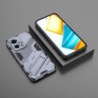 For Honor 90 GT 5G Punk Armor 2 in 1 PC + TPU Phone Case with Holder(Grey) - 2