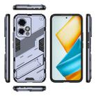For Honor 90 GT 5G Punk Armor 2 in 1 PC + TPU Phone Case with Holder(Grey) - 3