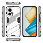 For Honor 90 GT 5G Punk Armor 2 in 1 PC + TPU Phone Case with Holder(White) - 3
