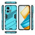 For Honor 90 GT 5G Punk Armor 2 in 1 PC + TPU Phone Case with Holder(Blue) - 3
