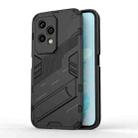 For Honor 200 Lite Global Punk Armor 2 in 1 PC + TPU Phone Case with Holder(Black) - 1