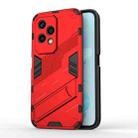 For Honor 200 Lite 5G Global Punk Armor 2 in 1 PC + TPU Phone Case with Holder(Red) - 1