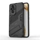 For Honor 200 Punk Armor 2 in 1 PC + TPU Phone Case with Holder(Black) - 1