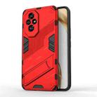 For Honor 200 Punk Armor 2 in 1 PC + TPU Phone Case with Holder(Red) - 1