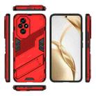 For Honor 200 Punk Armor 2 in 1 PC + TPU Phone Case with Holder(Red) - 3