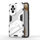 For Honor 200 Punk Armor 2 in 1 PC + TPU Phone Case with Holder(White) - 1