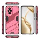 For Honor 200 Punk Armor 2 in 1 PC + TPU Phone Case with Holder(Light Red) - 3