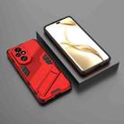 For Honor 200 Pro Punk Armor 2 in 1 PC + TPU Phone Case with Holder(Red) - 2