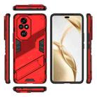 For Honor 200 Pro Punk Armor 2 in 1 PC + TPU Phone Case with Holder(Red) - 3