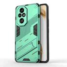 For Honor 200 Pro Punk Armor 2 in 1 PC + TPU Phone Case with Holder(Green) - 1