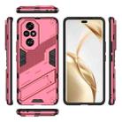 For Honor 200 Pro Punk Armor 2 in 1 PC + TPU Phone Case with Holder(Light Red) - 3