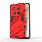 For Honor X60 Pro 5G Punk Armor 2 in 1 PC + TPU Phone Case with Holder(Red) - 1