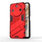 For Honor X60 5G Punk Armor 2 in 1 PC + TPU Phone Case with Holder(Red) - 1