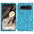 For Google Pixel Fold Glitter Powder Shockproof TPU Phone Case(Blue) - 1