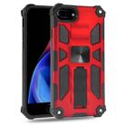 For iPhone SE 2022 / SE 2020 / 8 / 7 Shockproof TPU + PC Magnetic Protective Case with Holder(Red) - 1