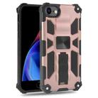 For iPhone SE 2022 / SE 2020 / 8 / 7 Shockproof TPU + PC Magnetic Protective Case with Holder(Rose Gold) - 1