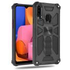 For Samsung Galaxy A20s Shockproof TPU + PC Magnetic Protective Case with Holder(Black) - 1
