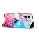 For iPhone 16 Plus Painted Marble Pattern Leather Phone Case(Pink Purple) - 3