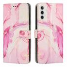 For Samsung Galaxy S23 FE 5G Painted Marble Pattern Leather Phone Case(Rose Gold) - 1