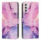 For Samsung Galaxy S23 FE 5G Painted Marble Pattern Leather Phone Case(Purple) - 1