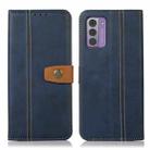 For Nokia G42 5G Stitching Thread Calf Texture Leather Phone Case(Blue) - 1