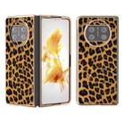 For Huawei Mate X3 Nano Plating Leopard Print Phone Case(Gold) - 1