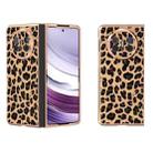 For Huawei Mate X5 Nano Plating Leopard Print Phone Case(Brown) - 1